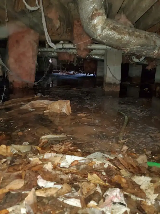 Crawl space flood assessment for Commercial Water Damage Restoration in Centralia
